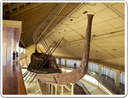 The reassembled funerary boat of Kheops, now in a museum next to the Great Pyramid.