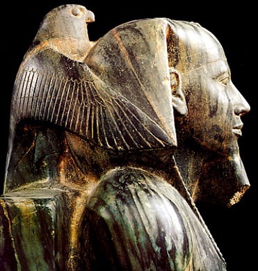 Profile of a statue of Khephren