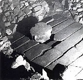 Roof of the granite burial vault.