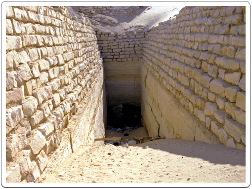 The entrance to the sub-structure of the Step Pyramid, as it is today. 