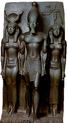 Hathor, Mykerinos and the provincial goddess of Anpu.